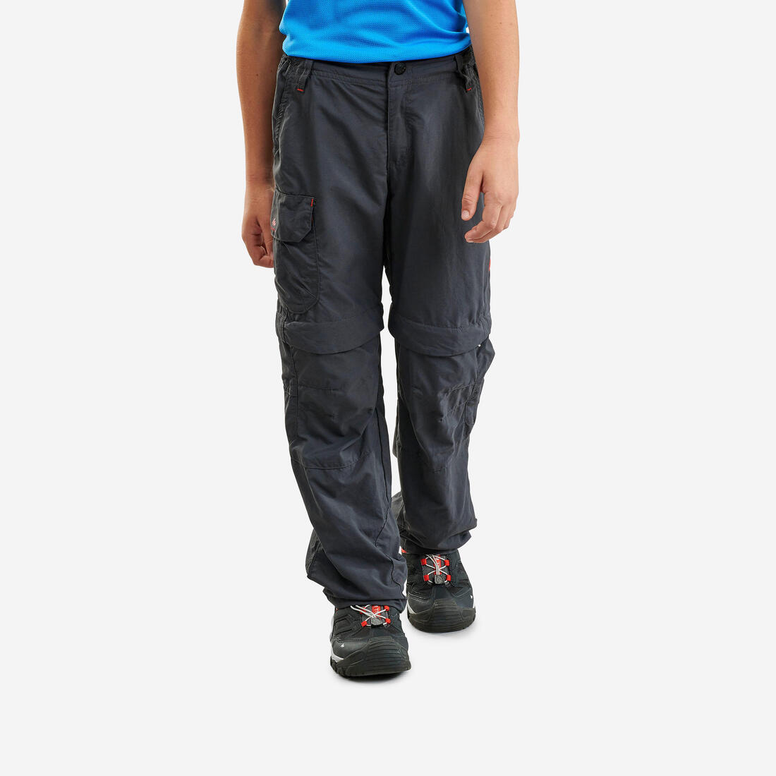 Pantalon de randonnée modulable enfant 7-15 ans, MH500 noir