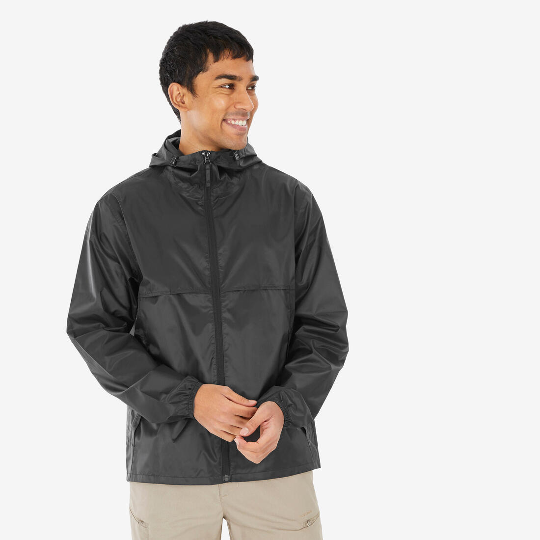 Veste de randonnée coupe-vent imperméable homme, Raincut Full Zip