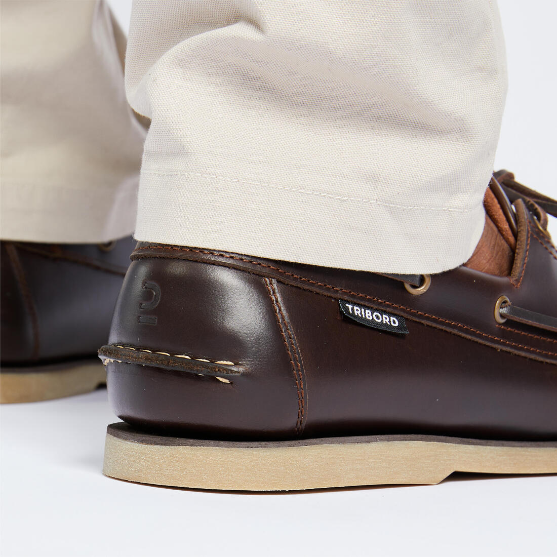 Chaussures bateau cuir Sailing 500