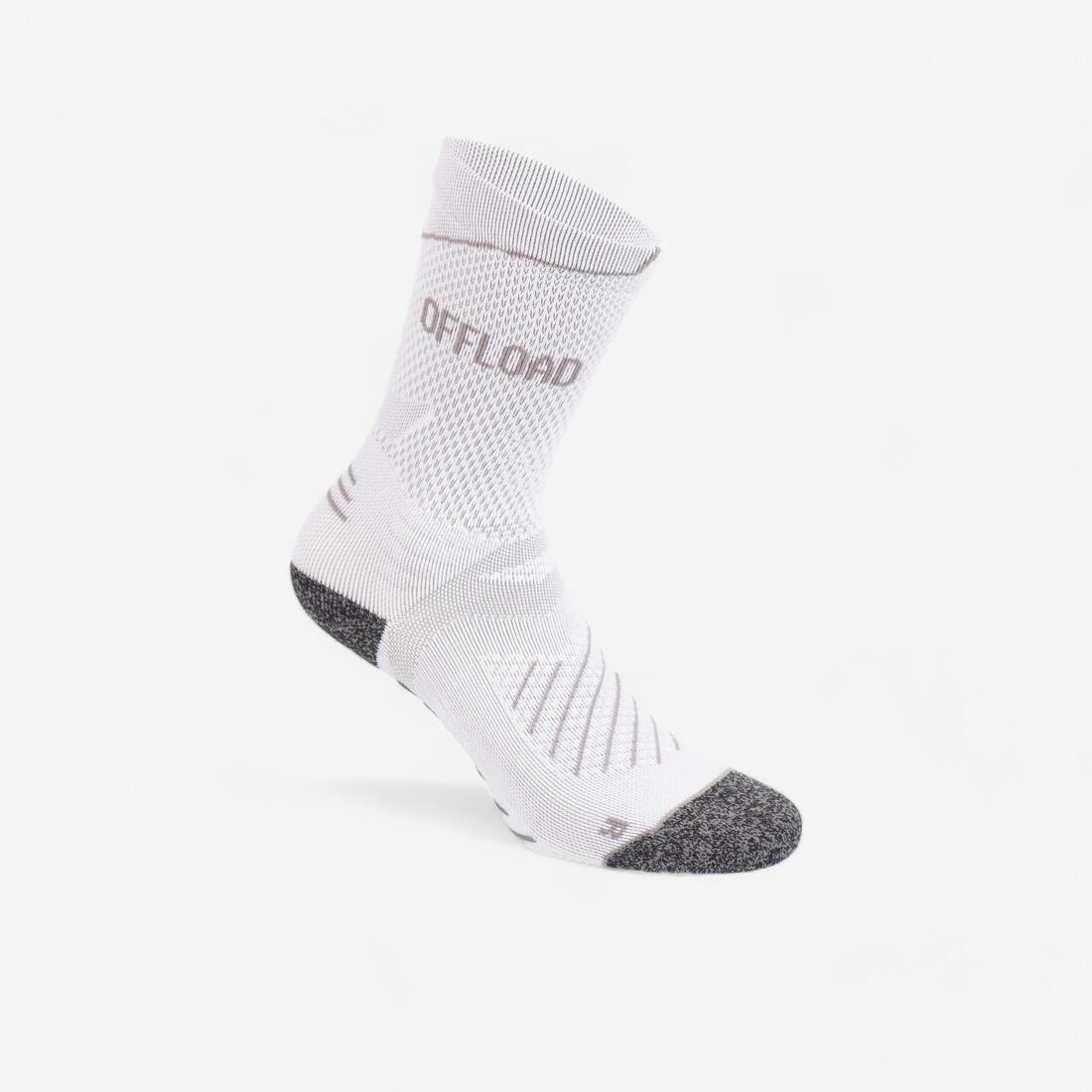 Chaussettes de rugby antidérapantes R500 Mid