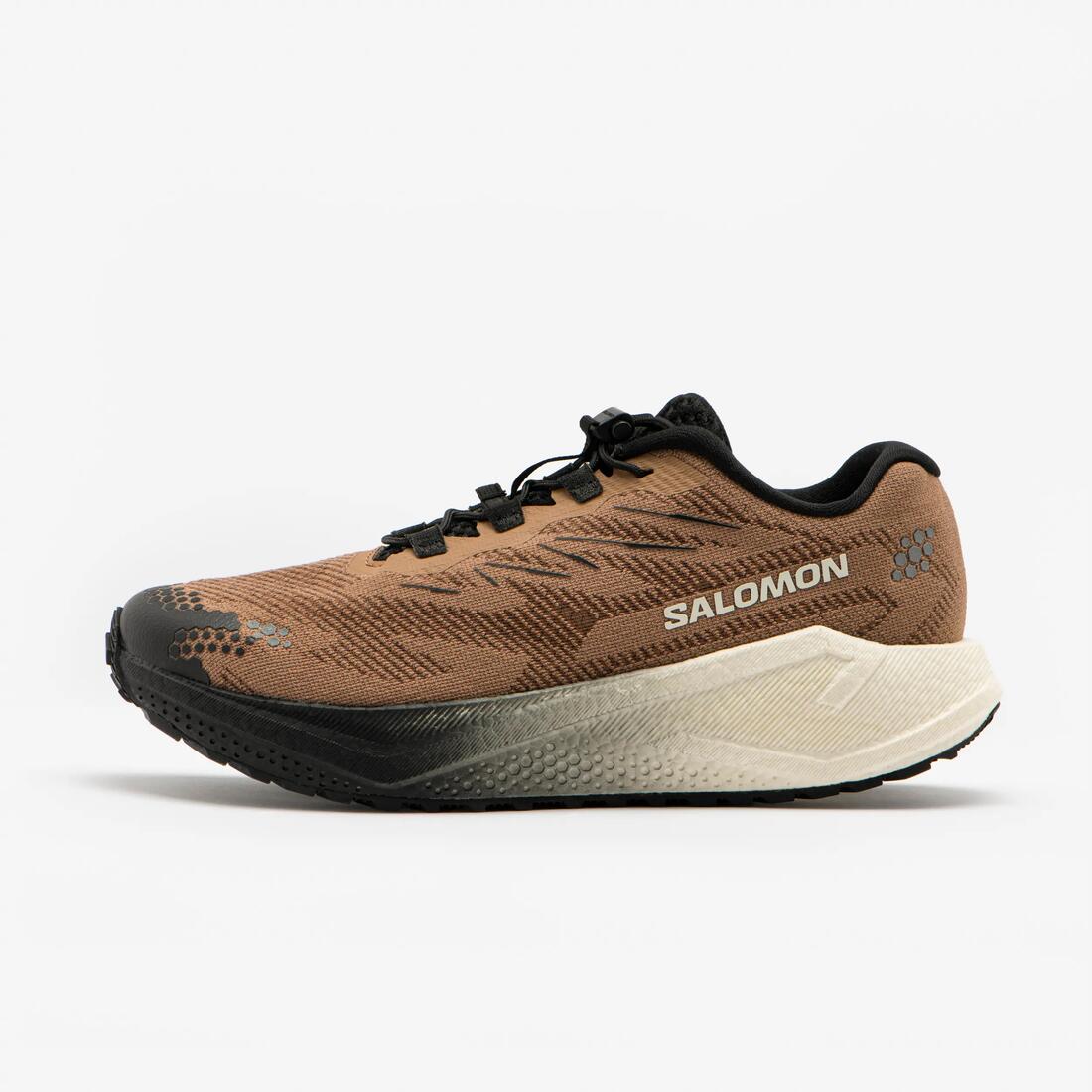 Chaussures de running route et chemin homme, Salomon Aero Blaze Gravel 4 marron