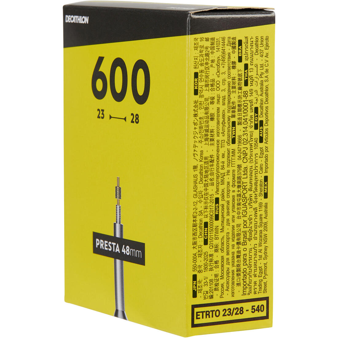 CHAMBRE A AIR 600x23/28 PRESTA VALVE 48MM