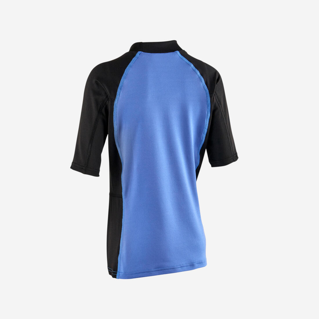 Top anti uv surf manches courtes garçon, 500 bleu et