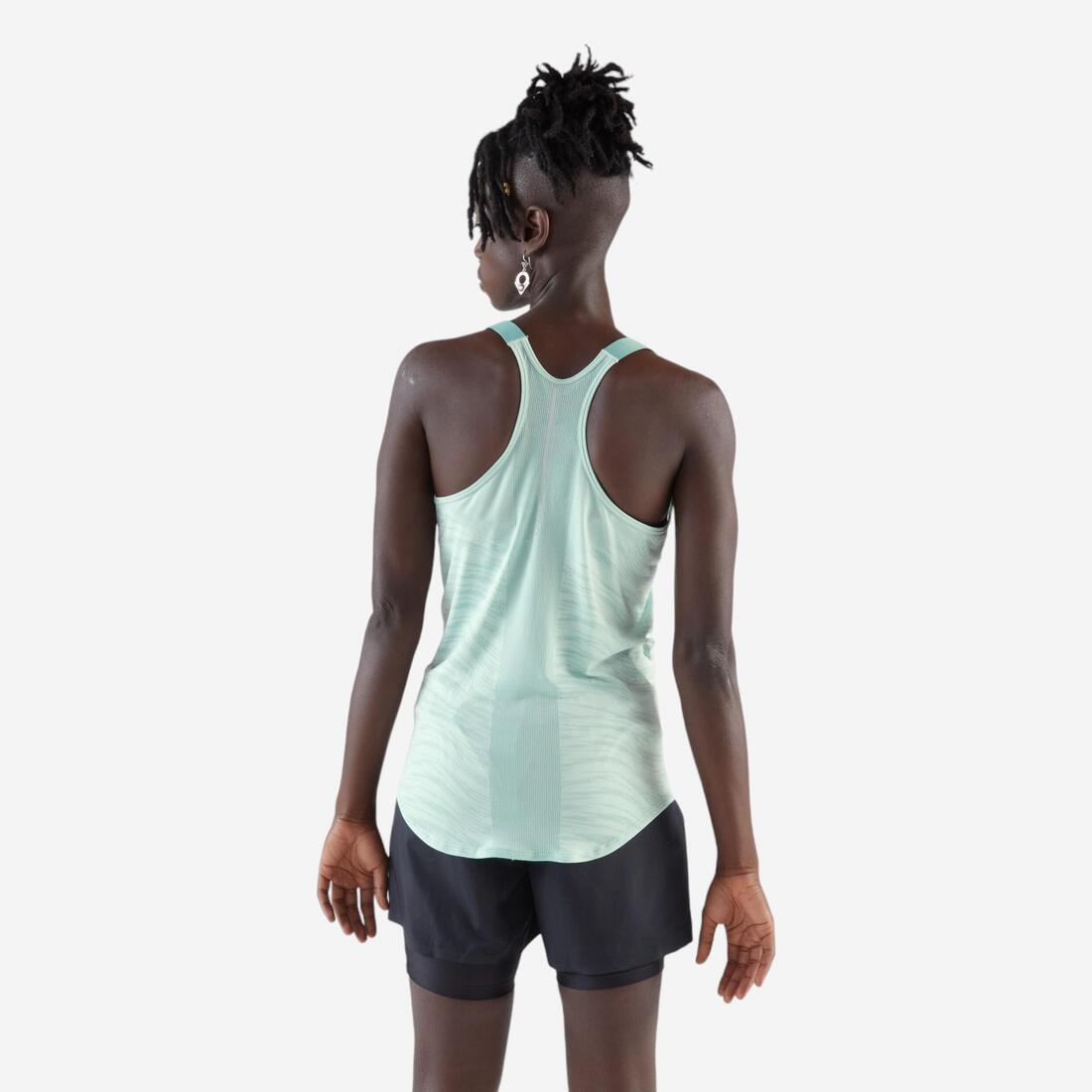 Débardeur running avec brassière intégrée femme - kiprun run 500 confort