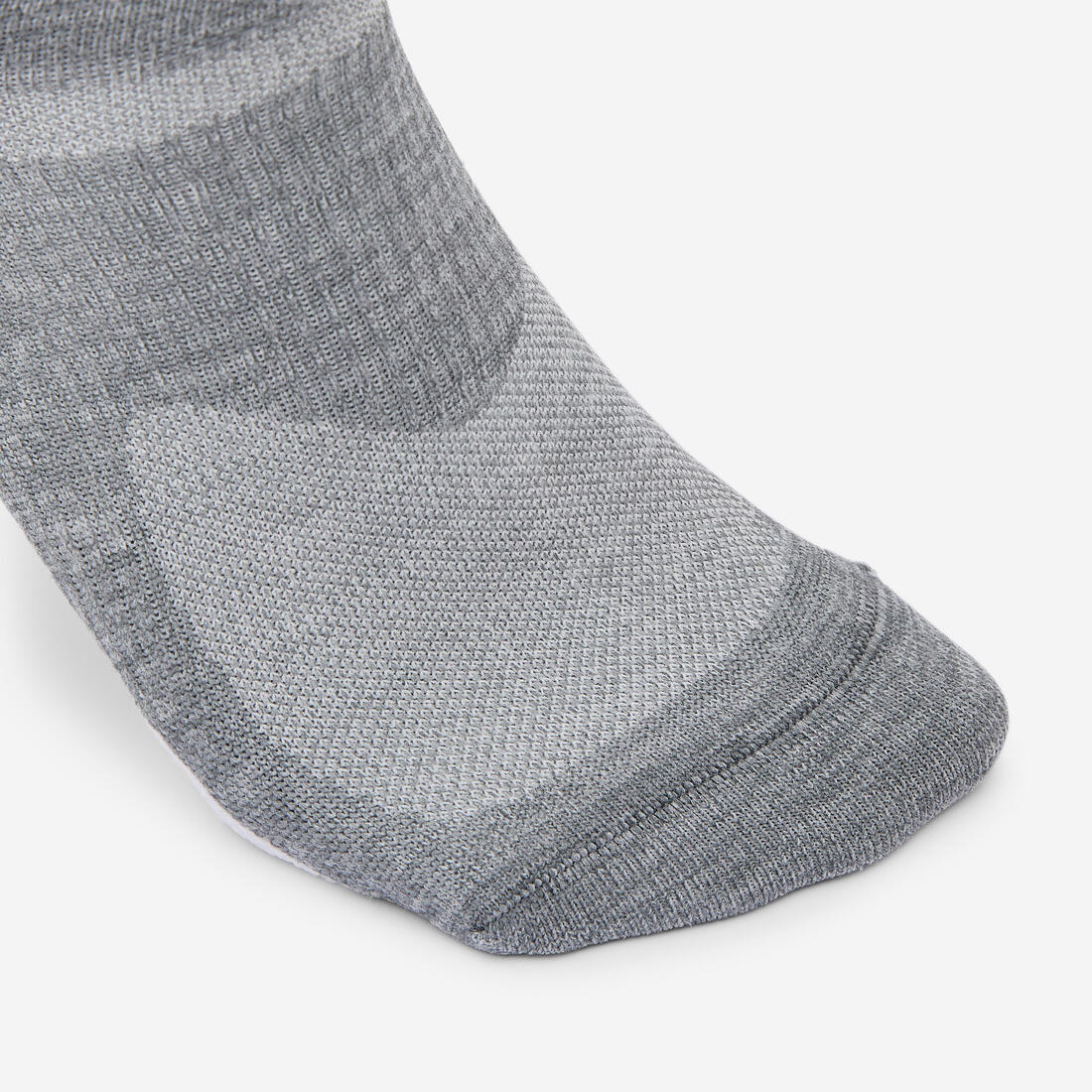 Chaussettes mi-hautes de fitness x2, grises et blanches