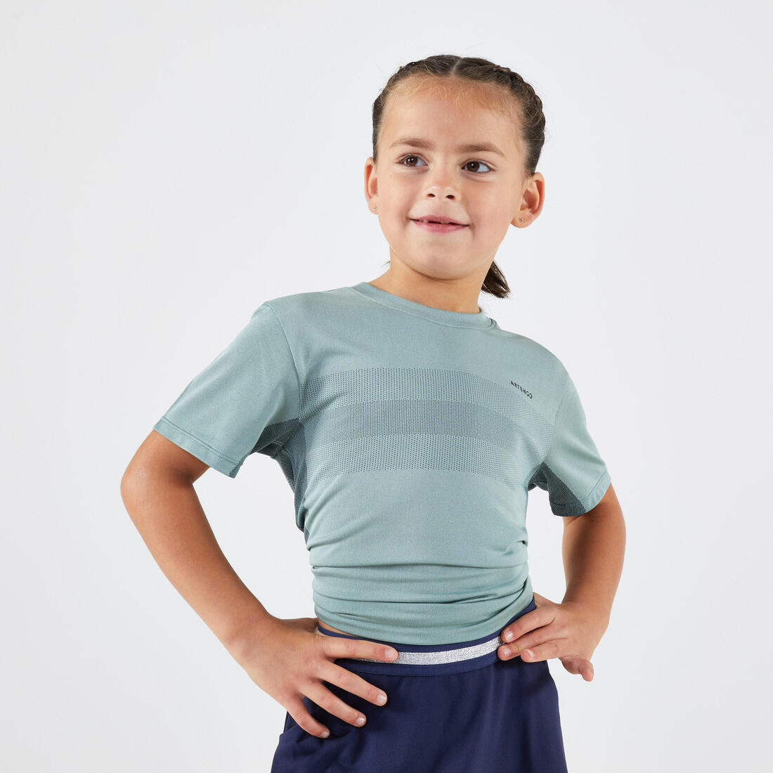 T-shirt de tennis Junior - T-shirt Light bleu foncé