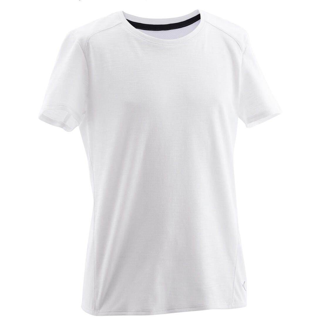 T-shirt manches courtes, coton respirant, 500 garçon GYM ENFANT – blanc ultra