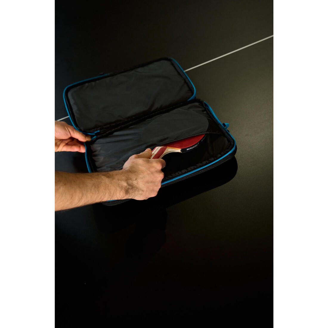 HOUSSE DE RAQUETTE TTC 560 DOUBLE Bleu Noir