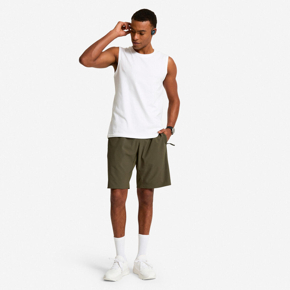 Men fitness shorts cardio training 500