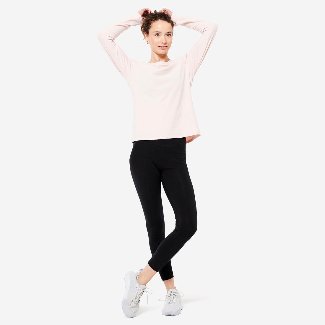 Tee-shirt en coton manches longues femme