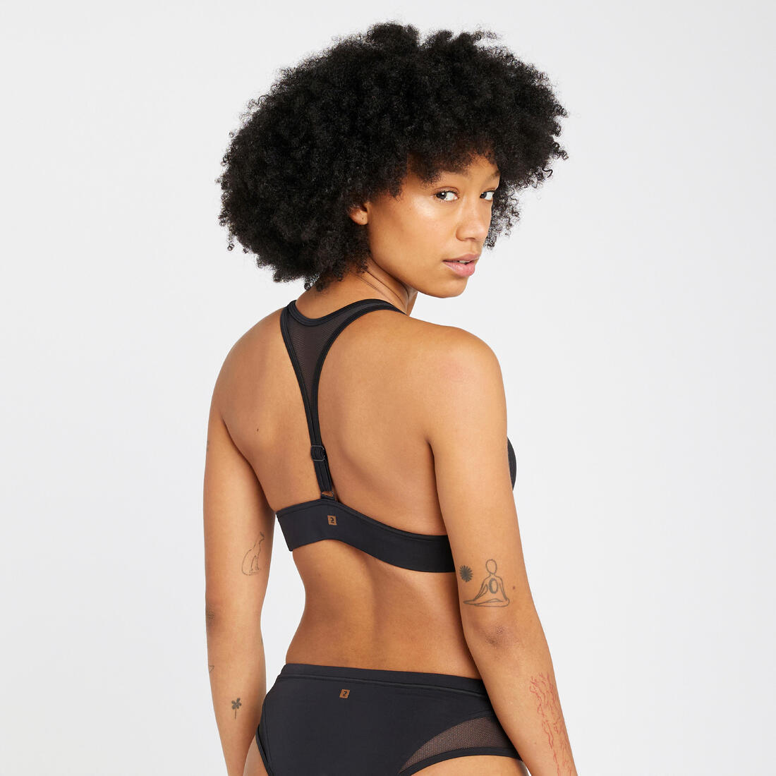 Haut de maillot de bain brassière de surf femme dos réglable isa noire
