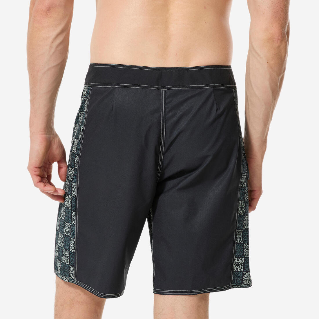Short de bain boardshort surf long 19" homme, 500 Arch alex