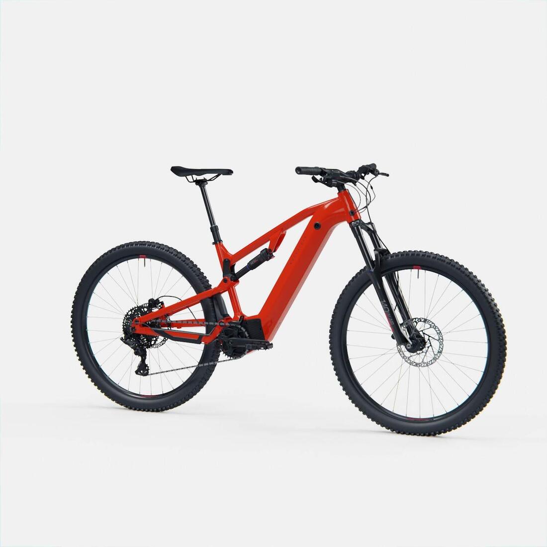 Vélo VTT électrique tout suspendu 29" - E-EXPL 520 S Rouge vif