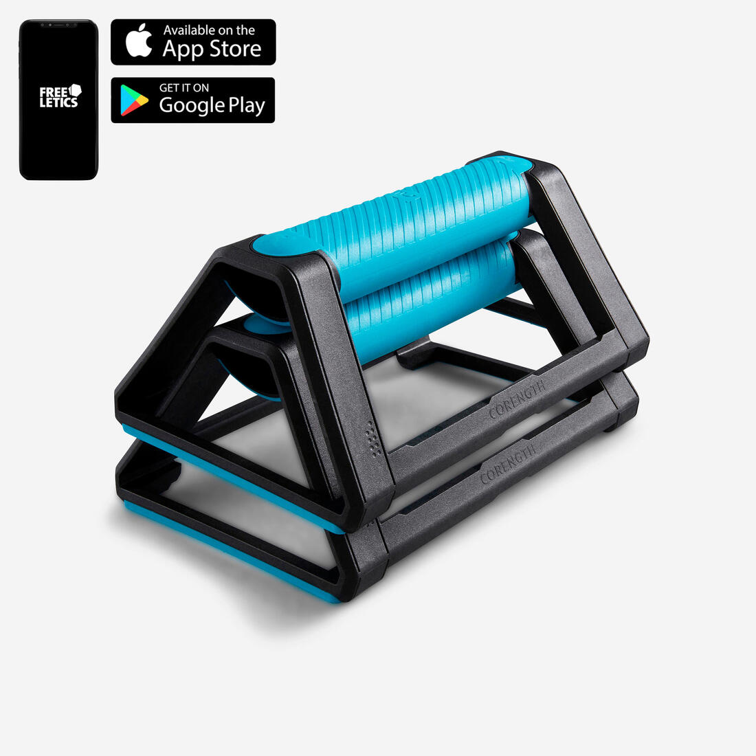 Poignées pour pompe - push up bars 500 bleu