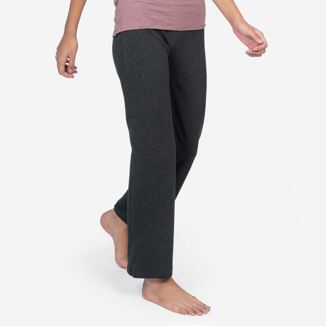 PANTALON COTON YOGA FEMME – gris fonce