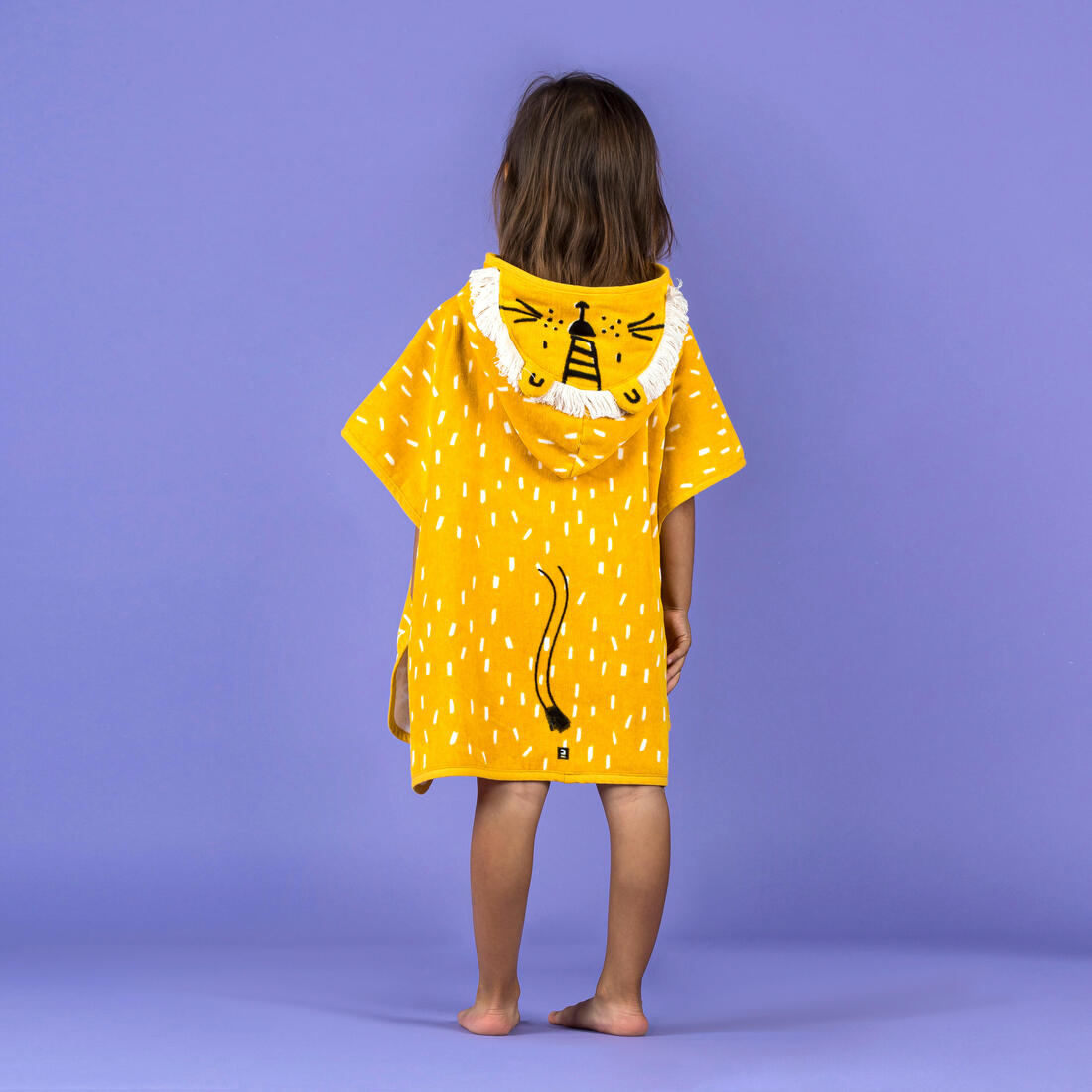 Poncho de bain coton bébé - lion