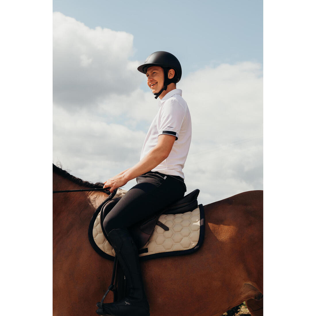 Casque équitation adulte et enfant - 520 noir mat