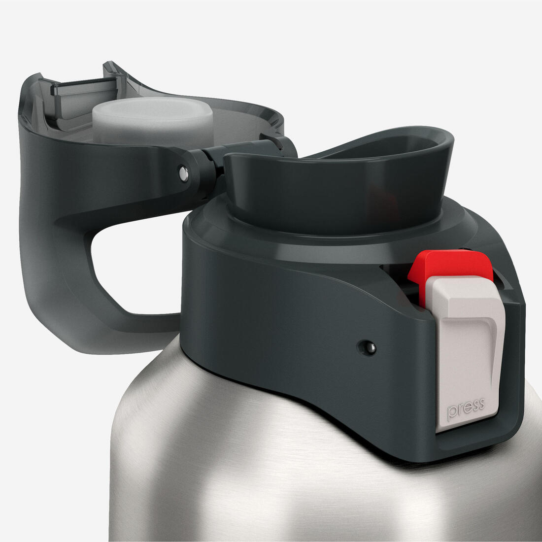 Gourde 900 isotherme inox 1L bouchon à ouverture rapide pour la randonnée - roug