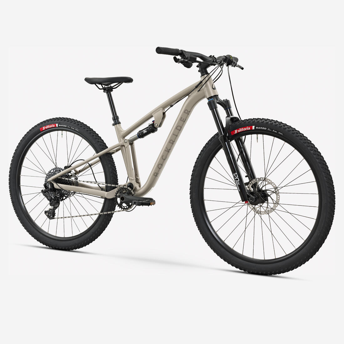 Vélo VTT randonnée tout suspendu 29" cadre aluminium, EXPL 140 S beige