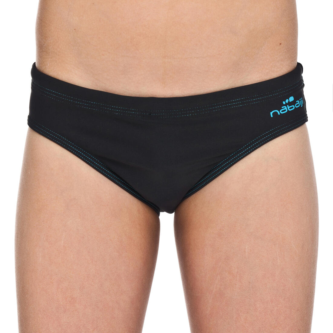 MAILLOT DE BAIN NATATION GARÇON - SLIP 100 BASIC - NOIR – noir