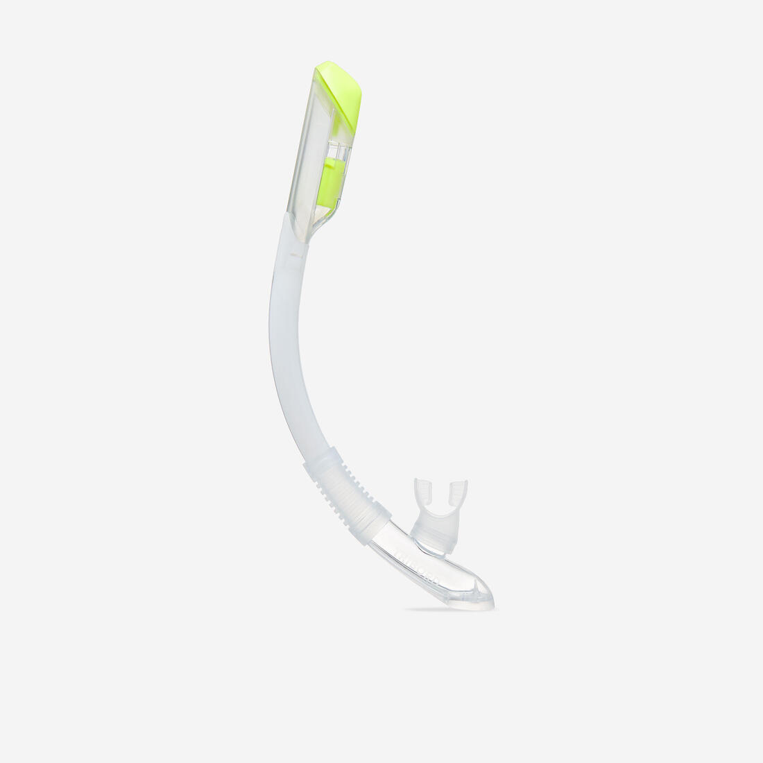 Tuba plongée avec soupape drytop, SNORKEL DRY TOP JUNIOR 100 Translucide