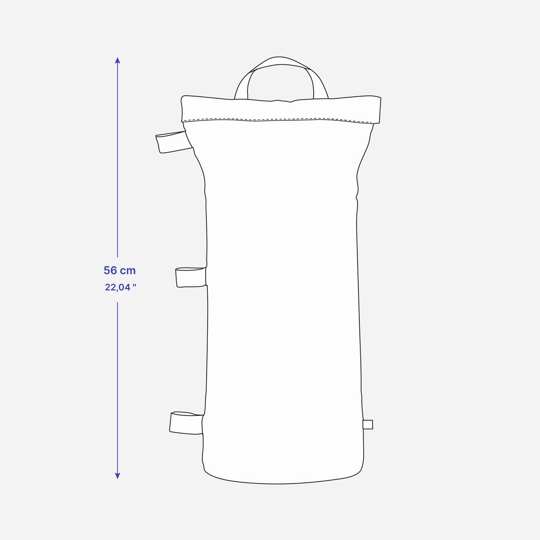 Sac de lestage souple chargeable avec de l'eau ou du sable.