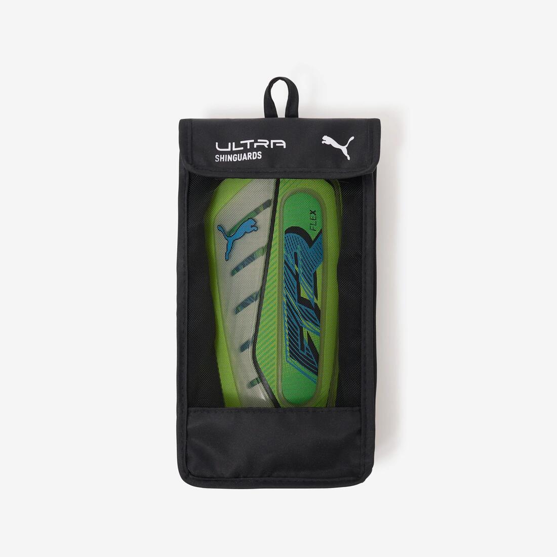 Protège-tibias de foot PUMA SMU avec manchons Jaune/Bleu