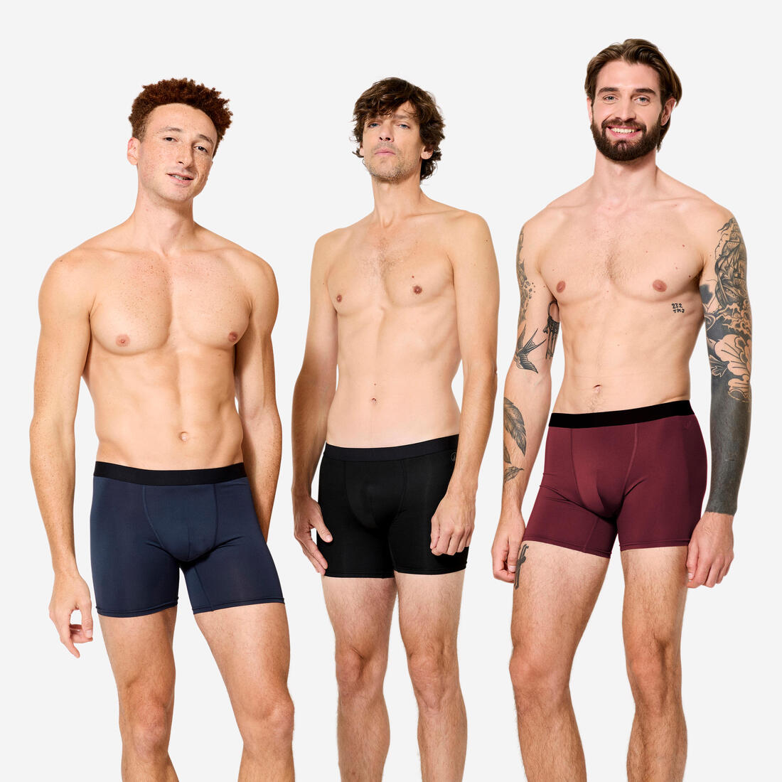 Lot de 3 boxers respirants Homme, Bleu foncé