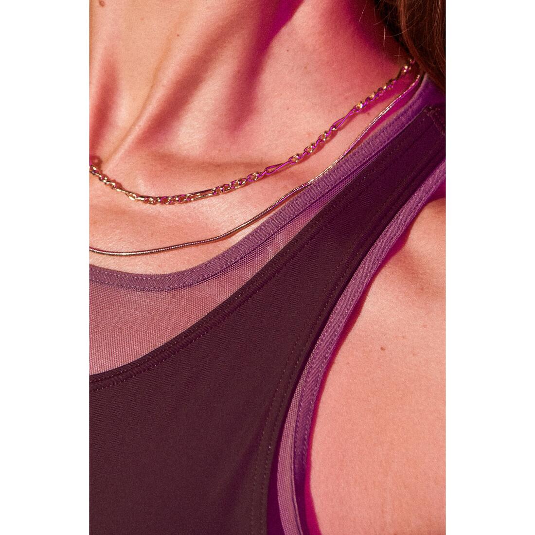 Débardeur col rond extensible femme, collection limitée Pilates