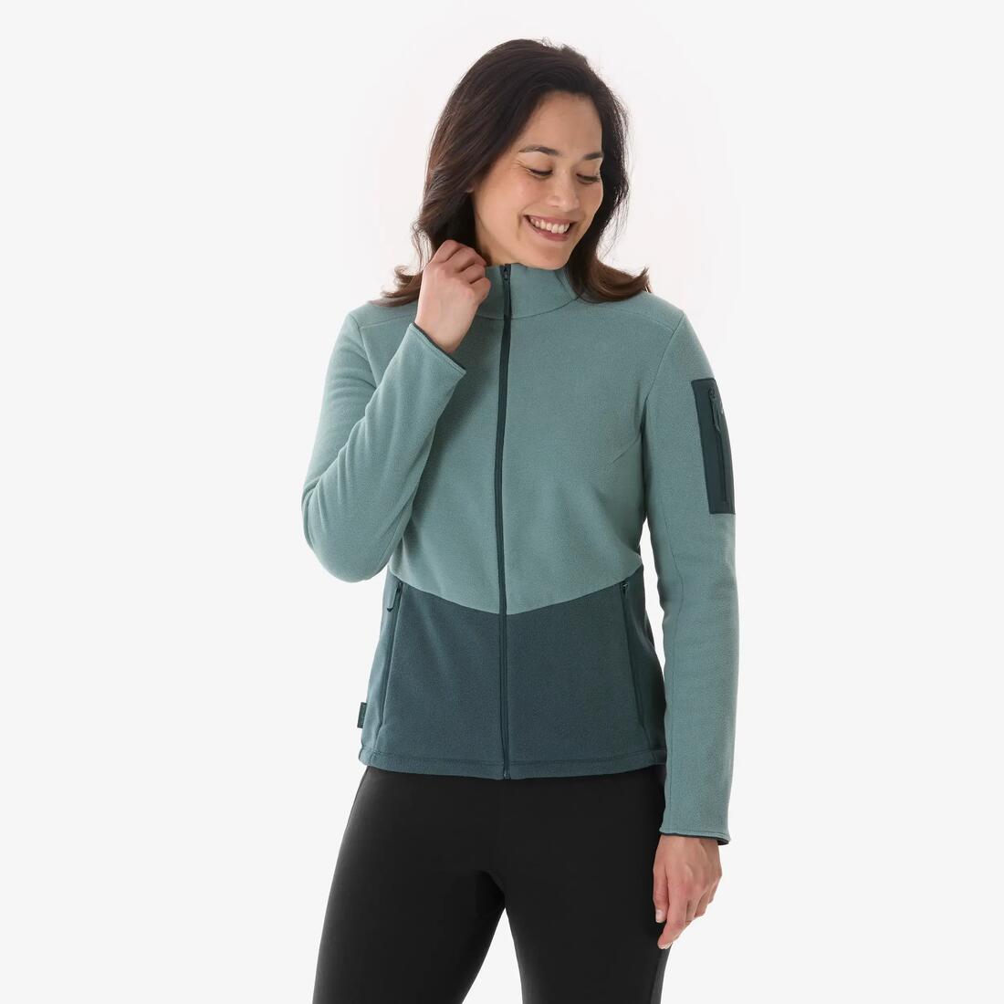 Polaire de randonnée femme, MH500 full zip