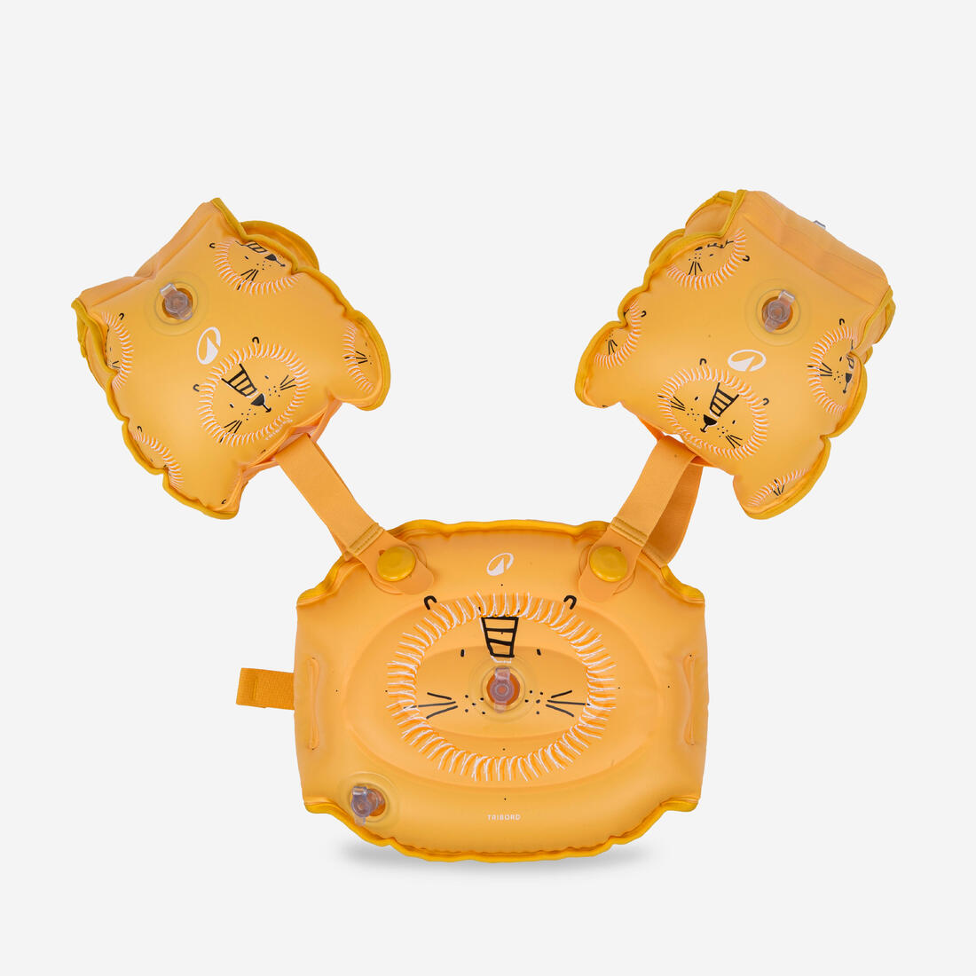 Brassards De Piscine Evolutif Enfant - Tiswim print savane – jaune moutarde