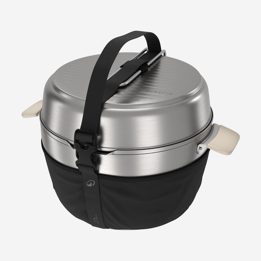 Popote 900 de camping XL en inox + anti-adhésif - 4 personnes - 33 éléments