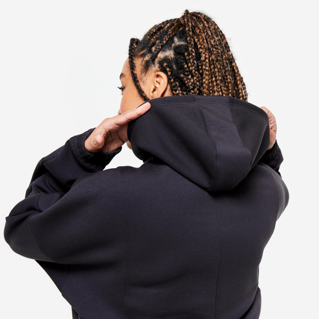 Veste à capuche de fitness manches longues femme
