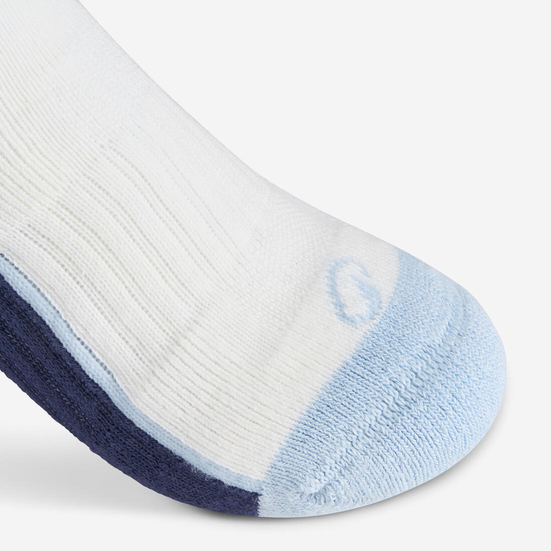 CHAUSSETTES DE SPORT ENFANT HAUTES RS 500 BLANC MARINE LOT DE 3