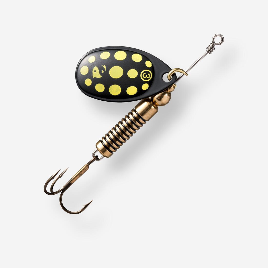CUILLER TOURNANTE PÊCHE DES CARNASSIERS WETA + #3 OR POINTS ROUGES
