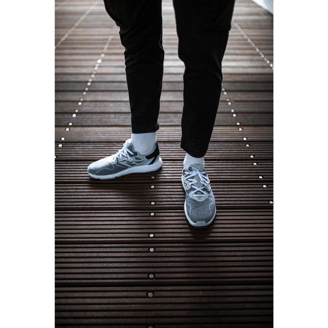 Chaussures marche urbaine homme Actiwalk 500 gris