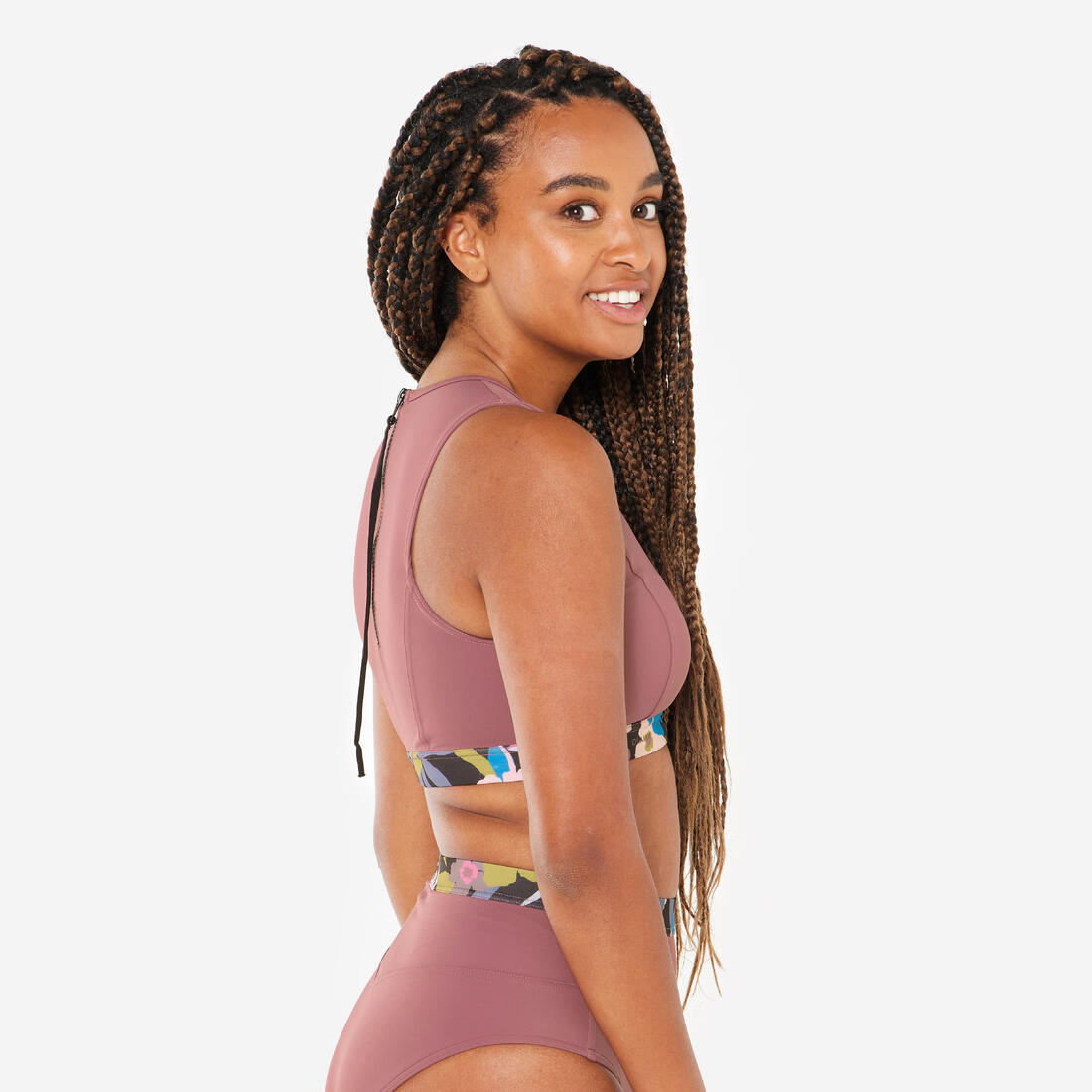 Brassière femme carla hawaii avec back zip et coques amovibles hydrophobes