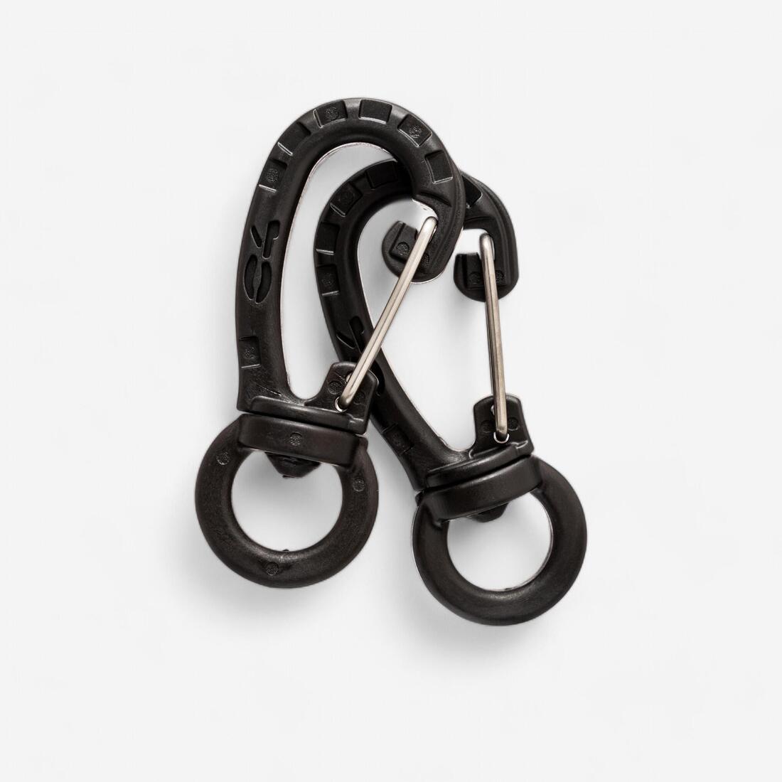 KIT 2 MOUSQUETONS NYLON PIVOTANTS C4 CARBON POUR LA CHASSE SOUS-MARINE