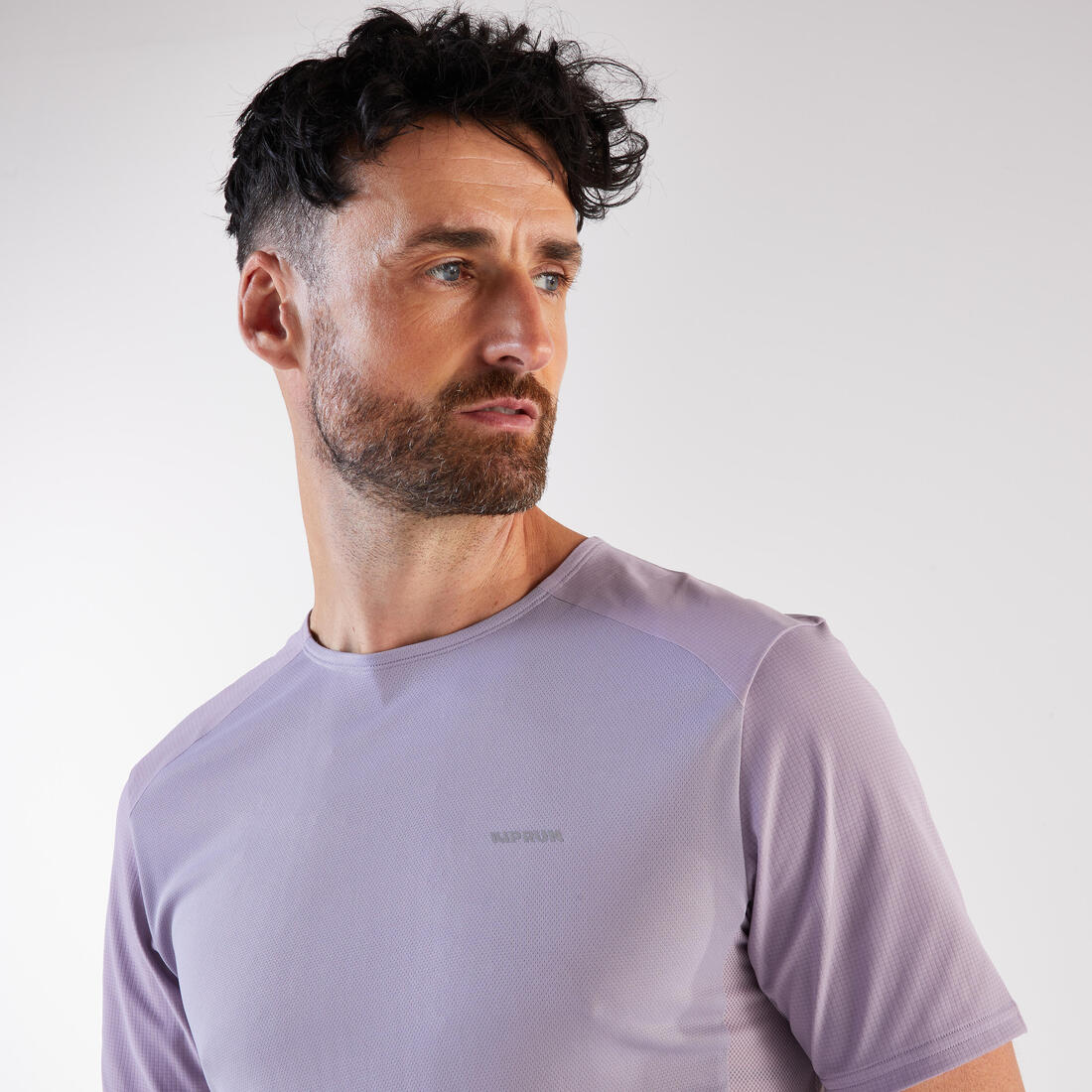 T-shirt de running respirant homme - kiprun run 900 light bleu et