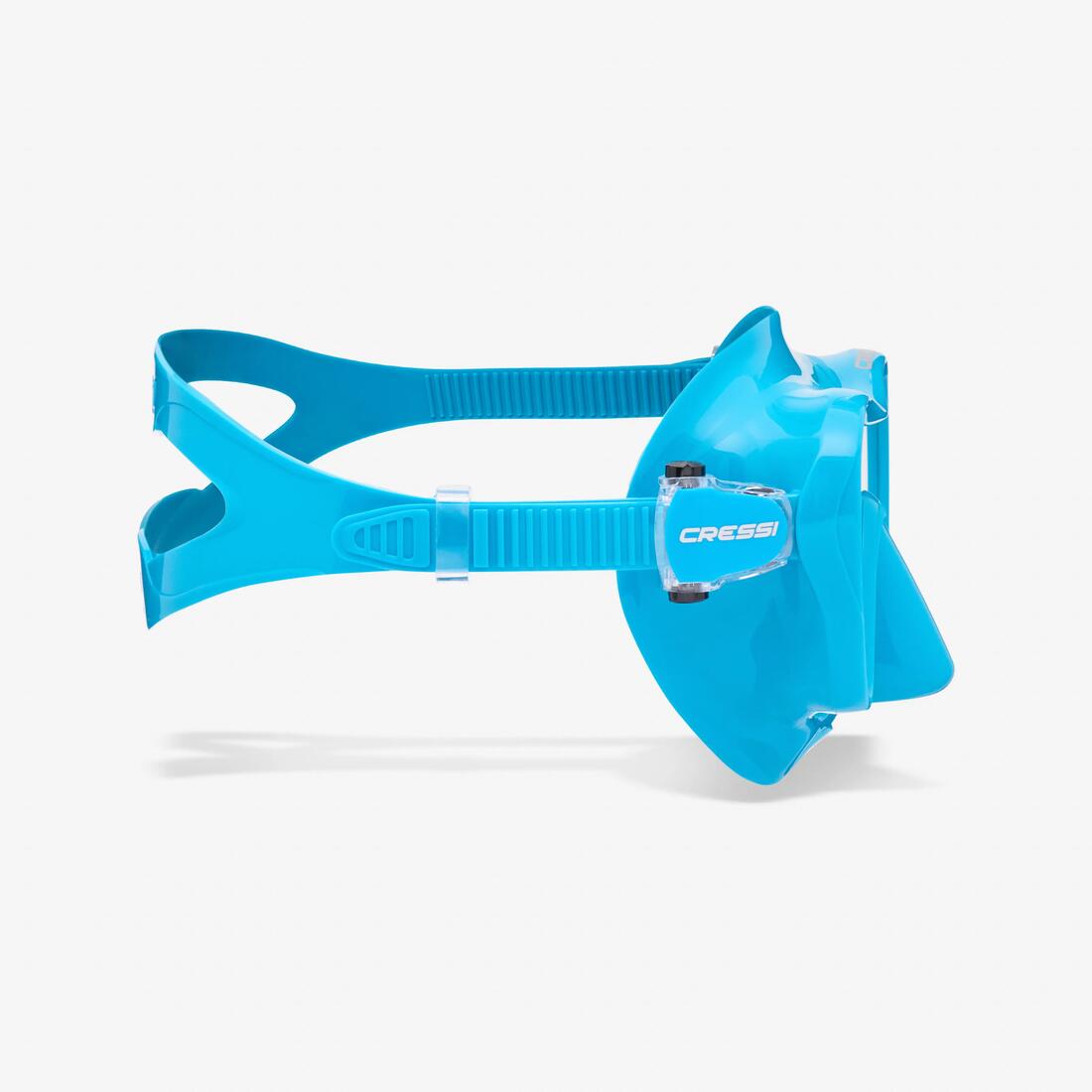 Masque Plongée CRESSI Frameless, sans cerclage avec surmoulage, F1 Turquoise