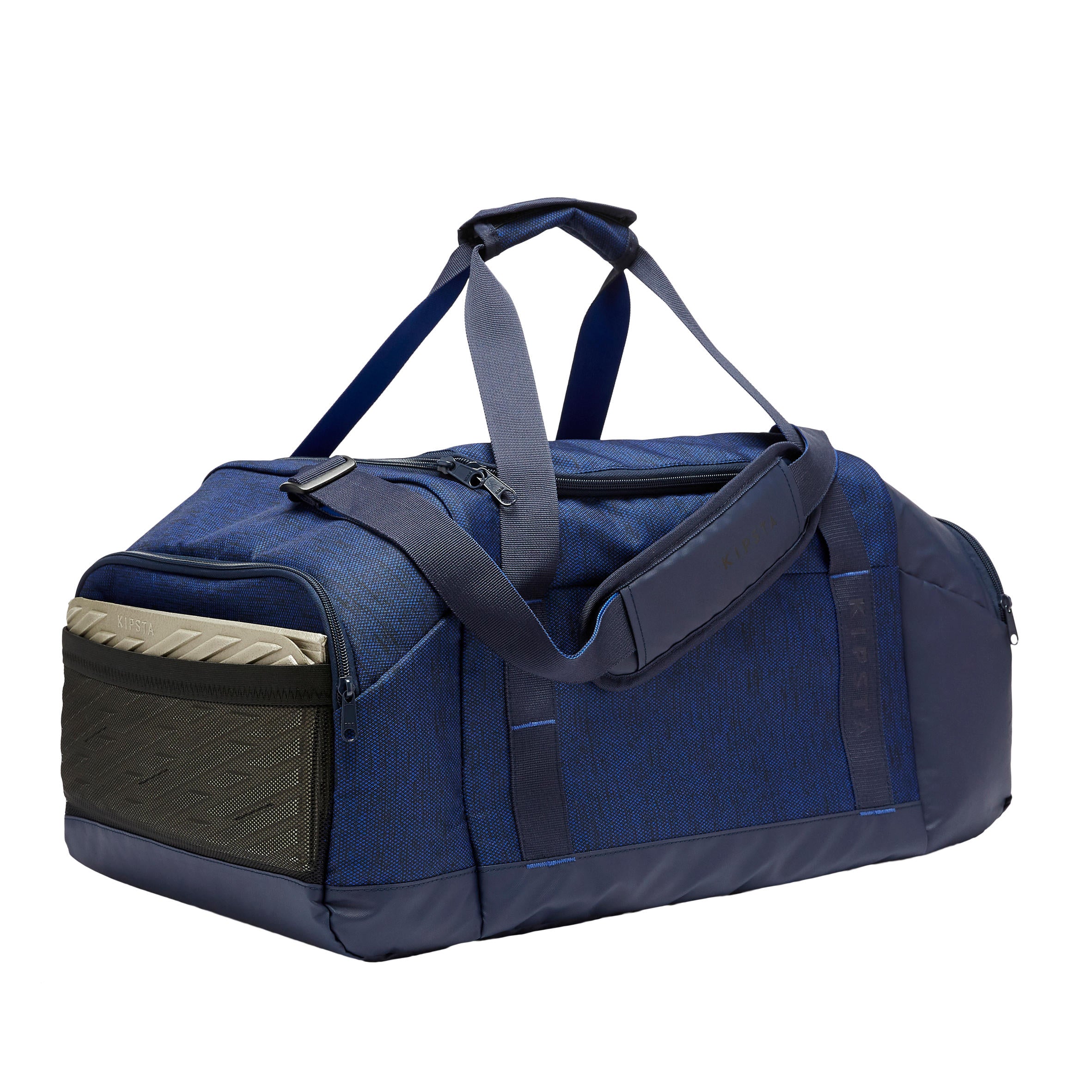 Sac de sport rigide et déperlant 55L,  noir et gris