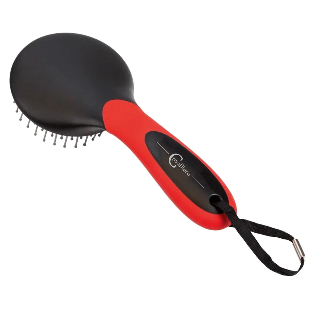 Brosse crinière et queue équitation Covalliero noir et rouge