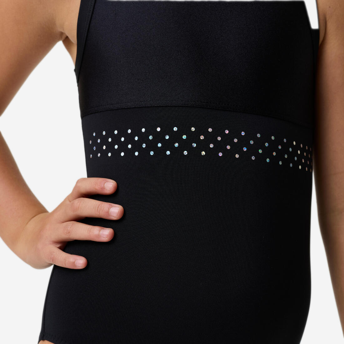 Justaucorps de gymnastique col rond fille