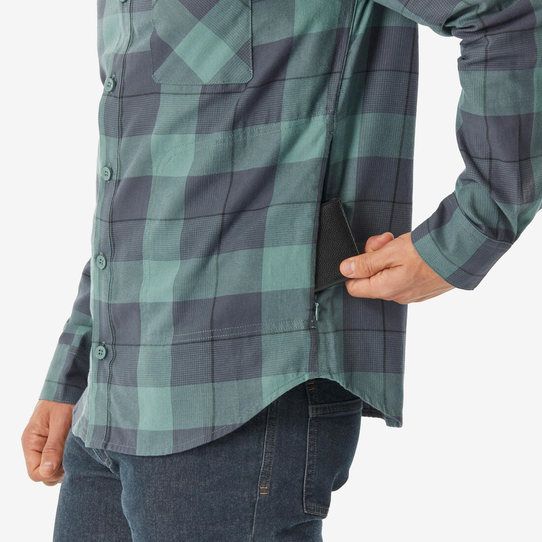 Chemise de randonnée manches longues homme, TRAVEL 500 Chaud