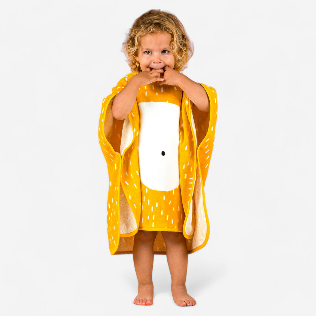 Poncho de bain coton bébé - lion