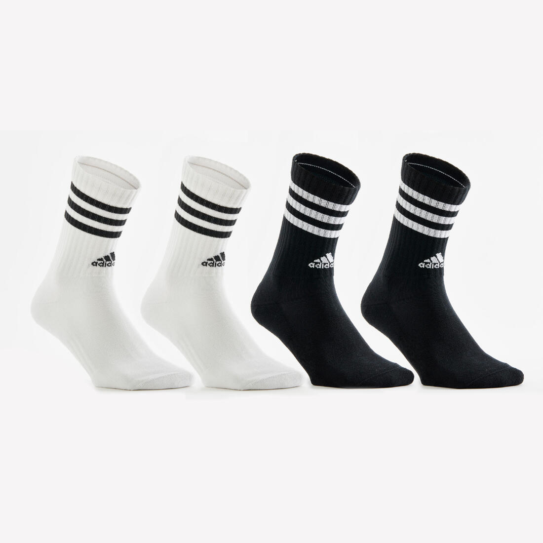 CHAUSSETTES DE SPORT HAUTES ADIDAS STRIPES NOIR BLANC LOT DE 4 – Default
