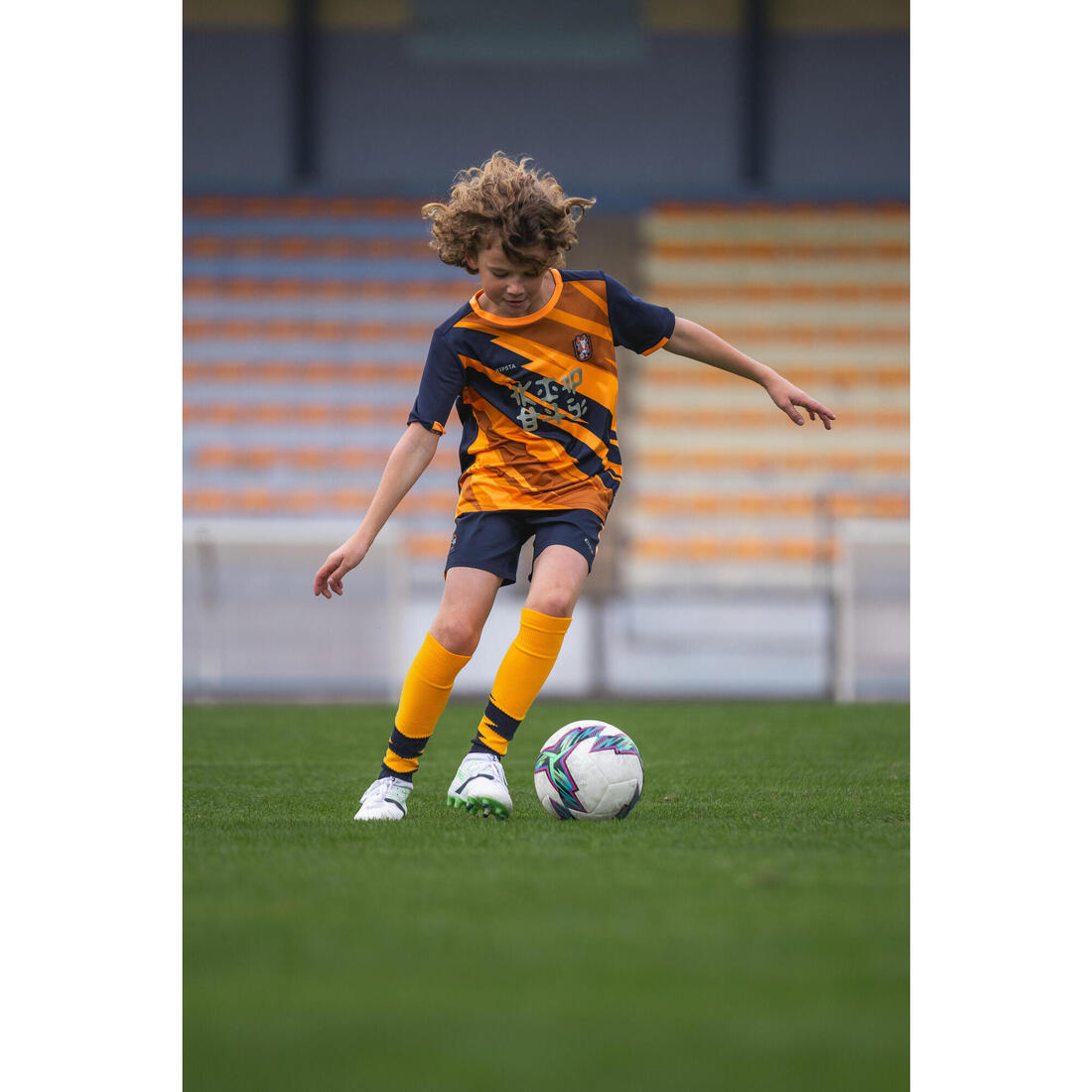 Maillot de Football enfant KIDS DIABLE DE TAMSANIE manches courtes Bleu /Marine
