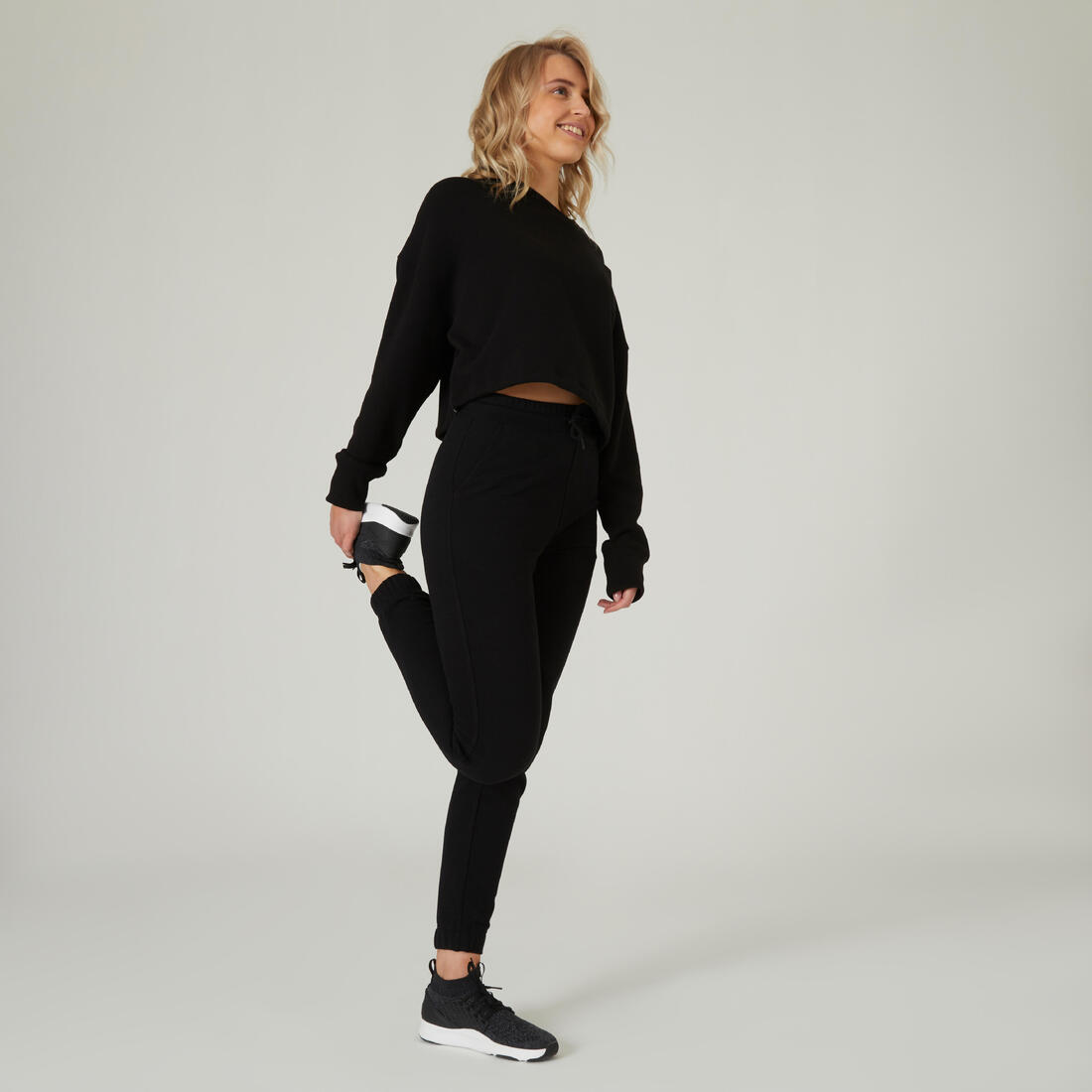 Sweat de fitness crop femme