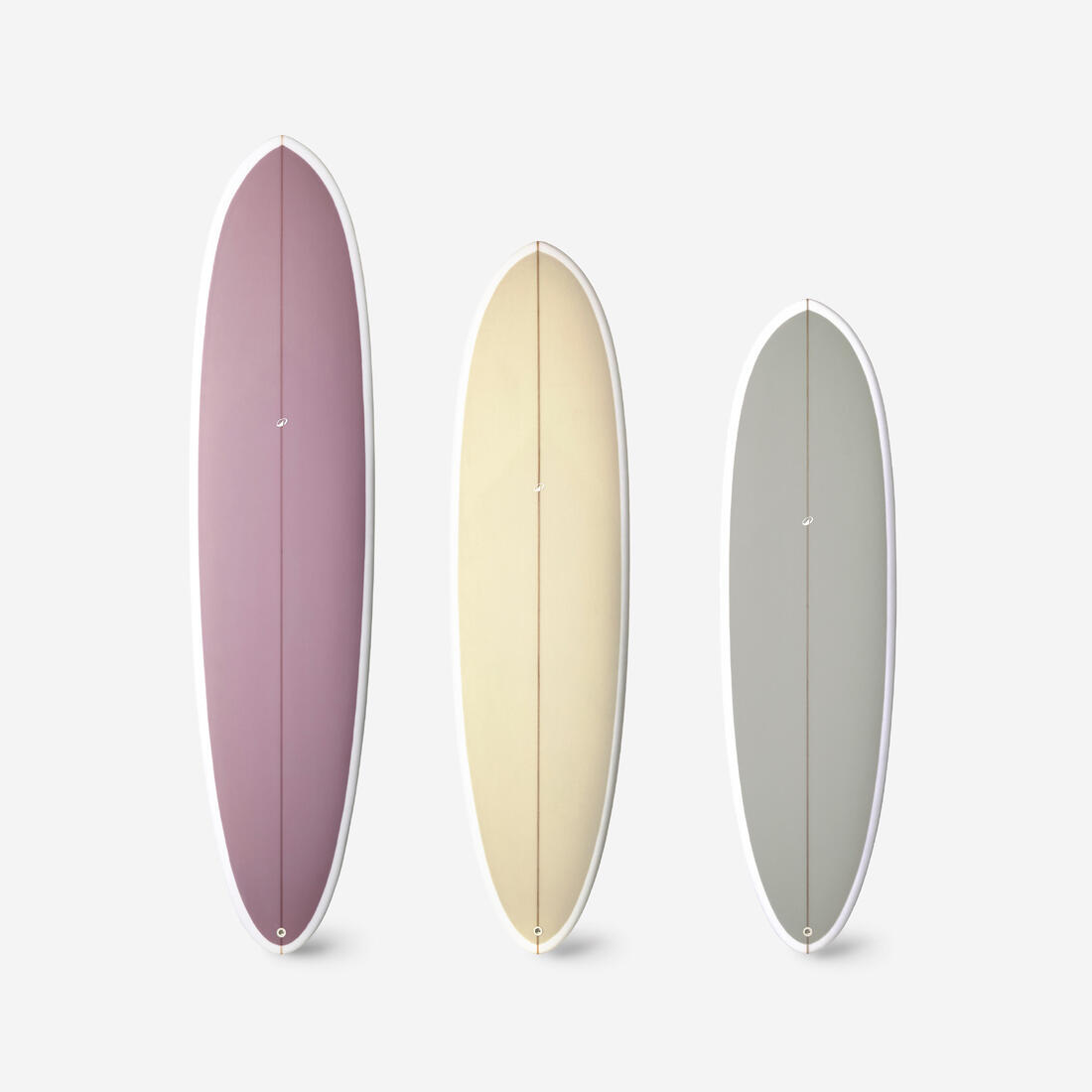 Planche de surf hybride en résine 6'4 40L avec 3 ailerons - kaki