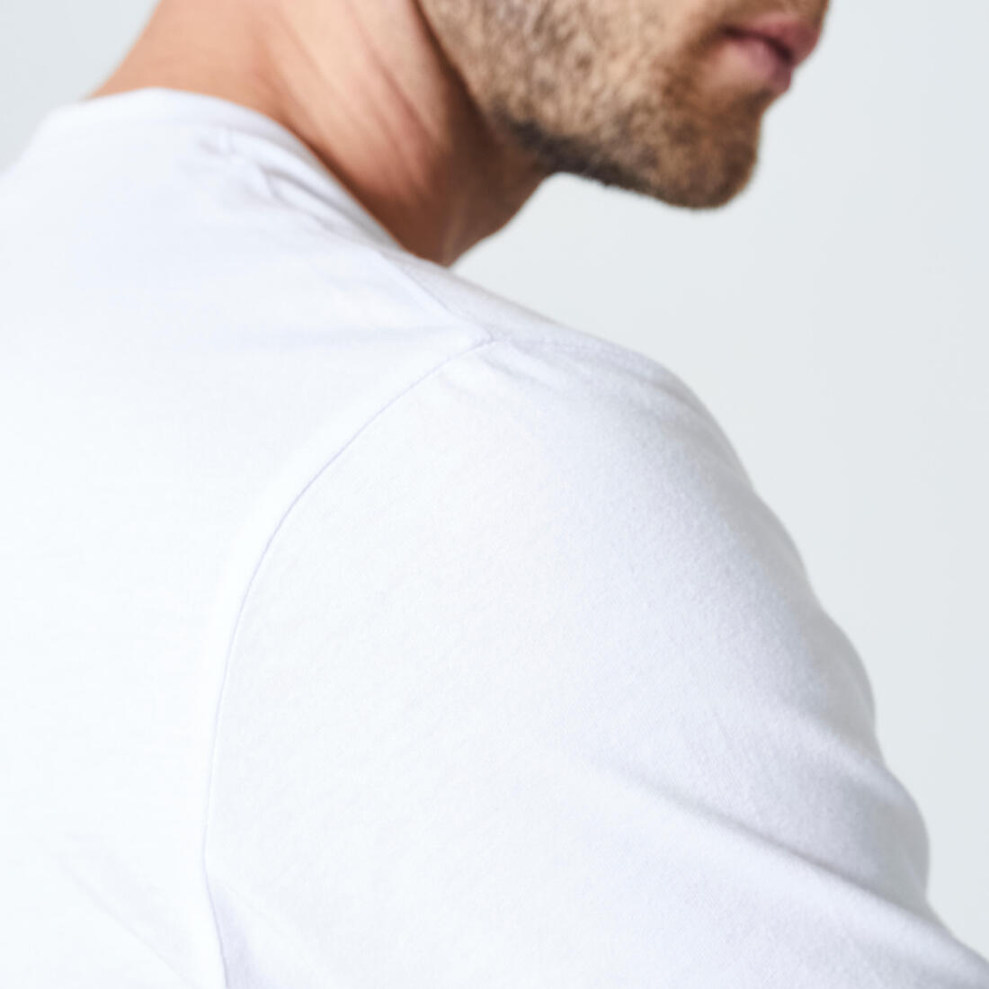 T-shirt fitness homme col rond manches courtes